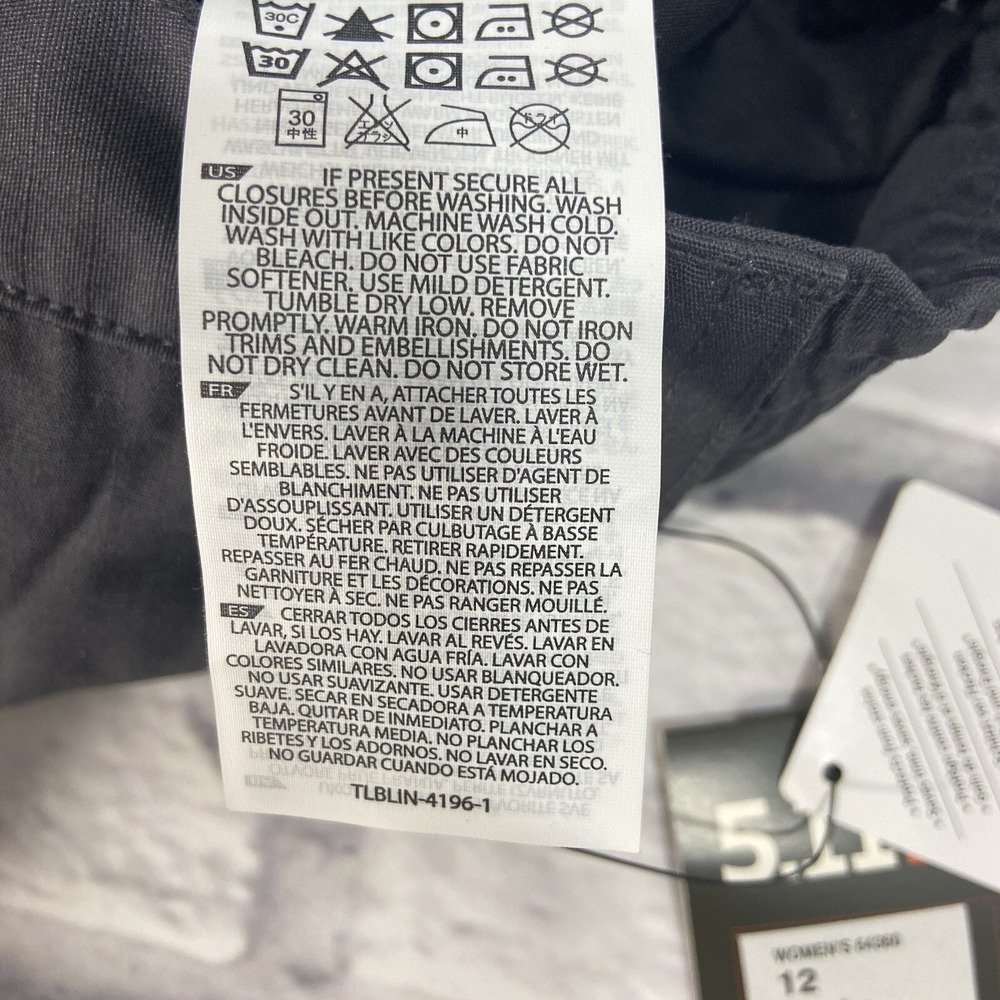 511 Tactical Series Pants Women's 12 Charcoal Cargo Straight Leg Military New - Picture 10 of 13